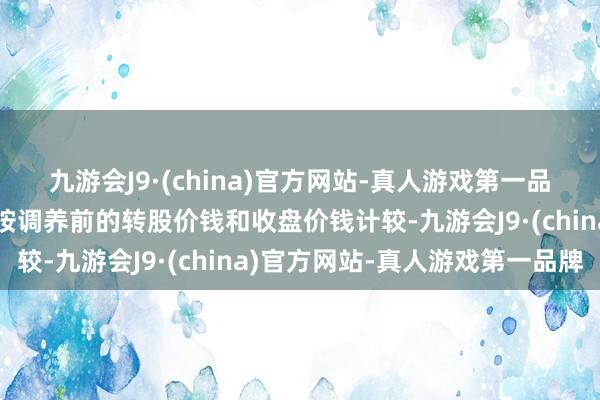 九游会J9·(china)官方网站-真人游戏第一品牌则在调养前的交游日按调养前的转股价钱和收盘价钱计较-九游会J9·(china)官方网站-真人游戏第一品牌